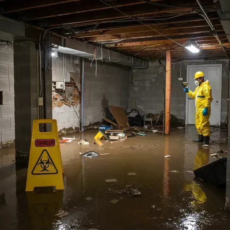 Flooded Basement Electrical Hazard in Ford Heights, IL Property